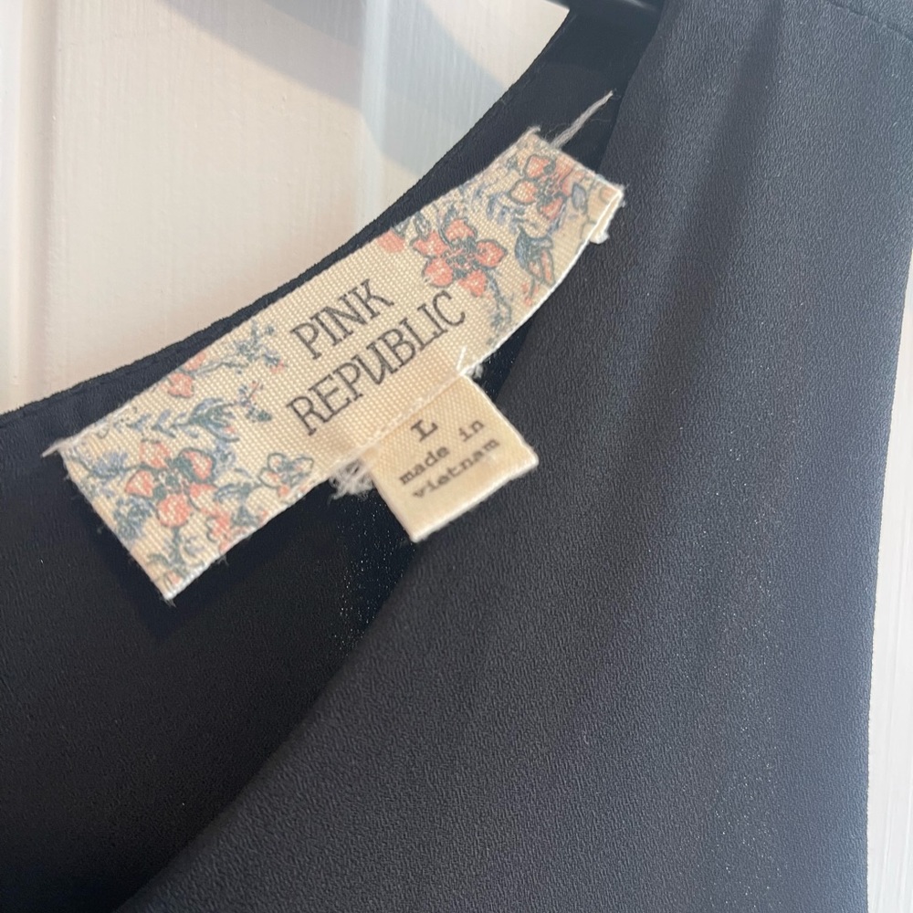 Pink Republic Women’s Little Black Dress Size L Lined Shift Mini Sleeveless - Picture 4 of 7